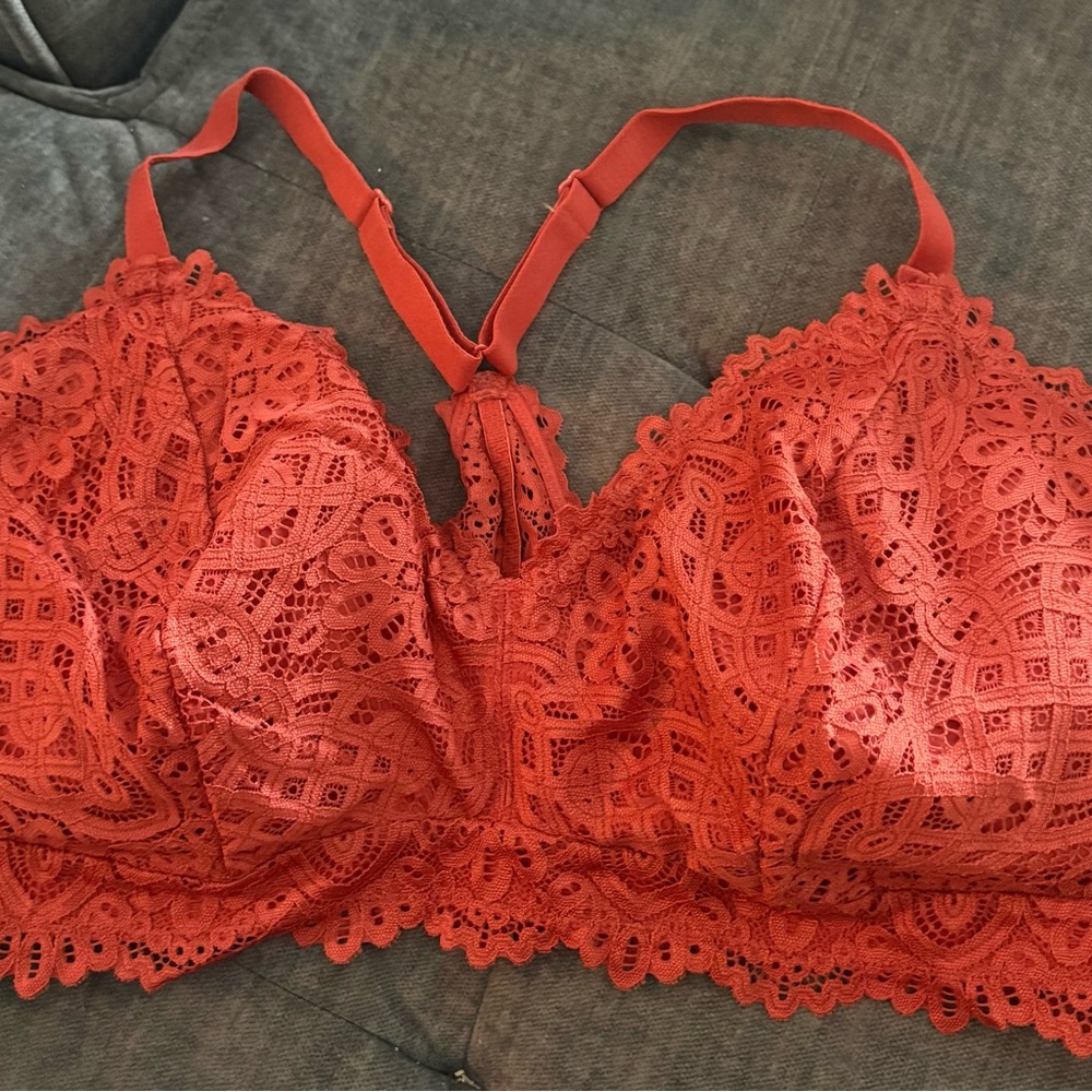 Women’s Auden Lace Bralette in Rust, 3x